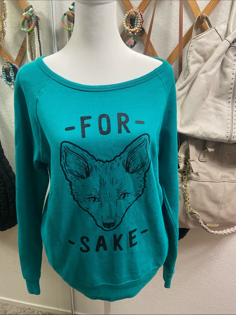 "For Fox Sake" Graphic Sweatshirt - Women’s medium